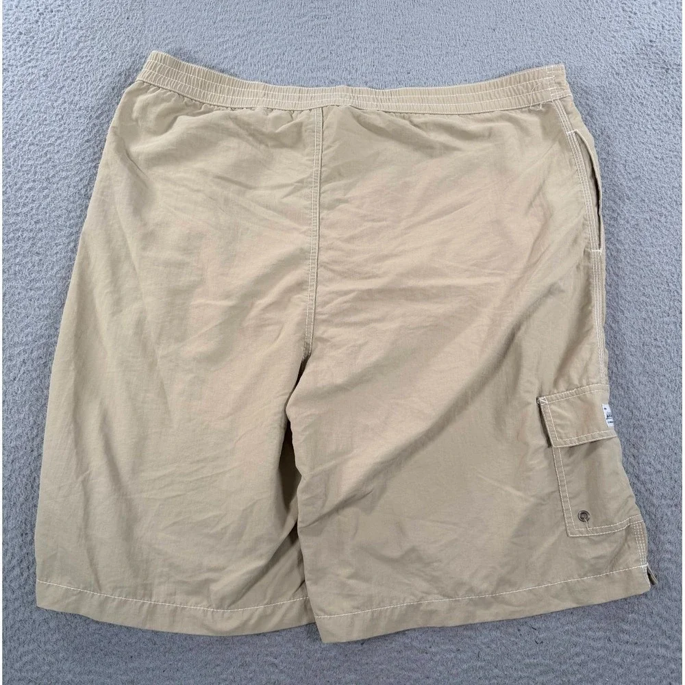 Polo Ralph Lauren Shorts Men's 2XL Beige Cargo Pockets Drawstring Swim Trunks‎
